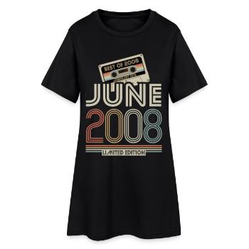 Édition limitée cadeau d’anniversaire de juin 2008 - Robe T-shirt Femme - noir - Devant