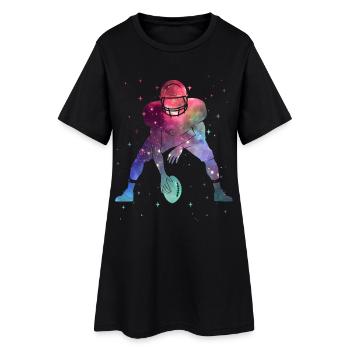 American Football Space Kids Boys Football - Women’s T-Shirt Dress - black - Front