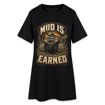 La boue des quads de conduite quad en quad est gagnée - Robe T-shirt Femme - noir - Devant