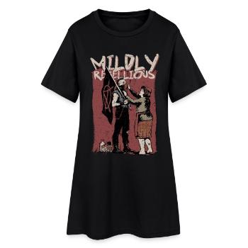 Punk For A Day Midly Rebellious - Women’s T-Shirt Dress - black - Front