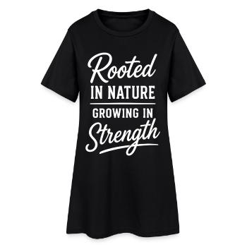 Enracinés dans la nature, grandissant en force Dire - Robe T-shirt Femme - noir - Devant