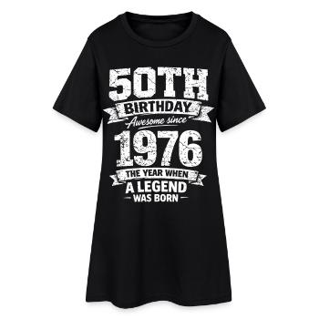50e anniversaire Génial depuis 1976 Naissance de la légende - Robe T-shirt Femme - noir - Devant