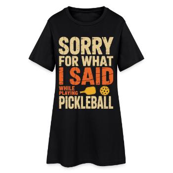 Pickleball T-shirt for players for training - Women’s T-Shirt Dress - black - Front