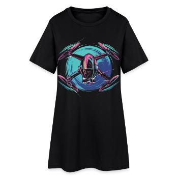 Neon Drone - Women’s T-Shirt Dress - black - Front