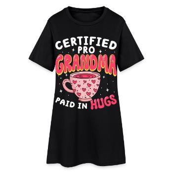 Grand-mère Grand-mère Professionnelle Certifiée - Robe T-shirt Femme - noir - Devant
