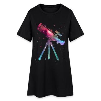 Astronomie du télescope Spatio-Kinden Astronomie - Robe T-shirt Femme - noir - Devant