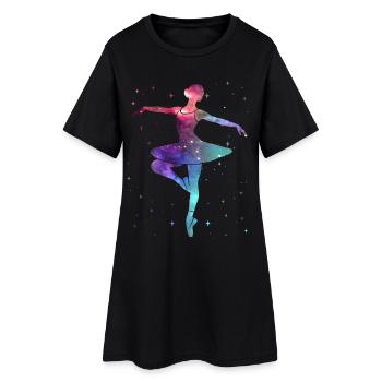 Danseuse de ballet ballerine danseuse de ballet spatial - Robe T-shirt Femme - noir - Devant