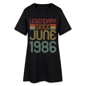 Legendary since June 1986, birthday - Women’s T-Shirt Dress - black - Front