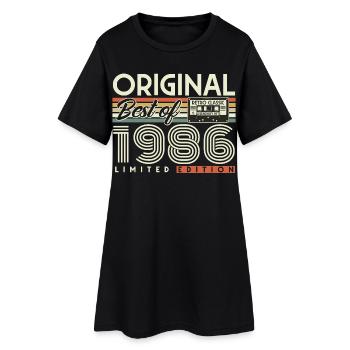 Cadeau vintage rétro pour le 40e anniversaire vintage 1986 - Robe T-shirt Femme - noir - Devant