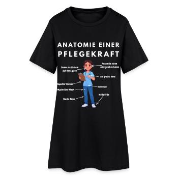 Anatomie Pflegekraft Humor Pflege Design - Frauen T-Shirt-Kleid - Schwarz - Vorne
