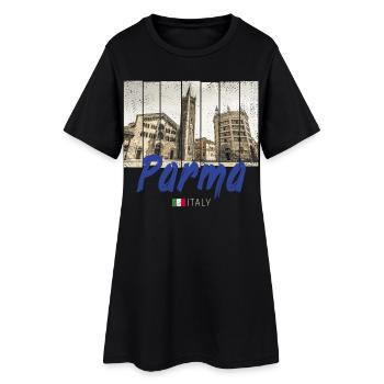 Souvenir vintage Parme Émilie-Romagne en Italie - Robe T-shirt Femme - noir - Devant