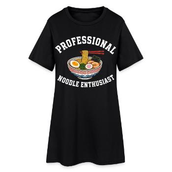 Japanese Ramen Anime Noodles Design - Women’s T-Shirt Dress - black - Front