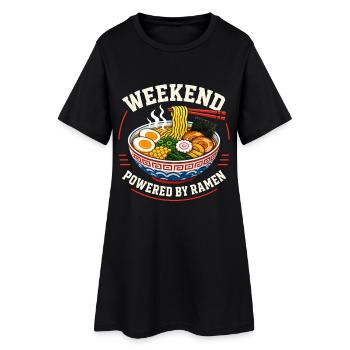 Instant Ramen Noodles Japan Anime Design - Women’s T-Shirt Dress - black - Front