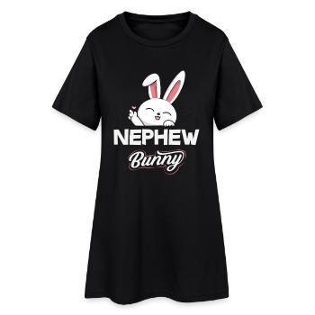 Joyeuse Pâques, douce chasse aux œufs du lapin, œufs de Pâques - Robe T-shirt Femme - noir - Devant