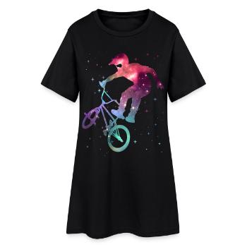 BMX Bike Space Boys Bike BMX Kids - Women’s T-Shirt Dress - black - Front