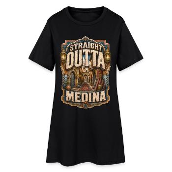 Maroc marocain tout droit sorti de Médine - Robe T-shirt Femme - noir - Devant