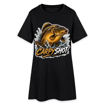 Conception de la pêche à la carpe miroir de la carpyshot - Robe T-shirt Femme - noir - Devant