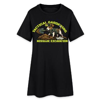Chien de jardin tactique : Excavation de mission - Robe T-shirt Femme - noir - Devant