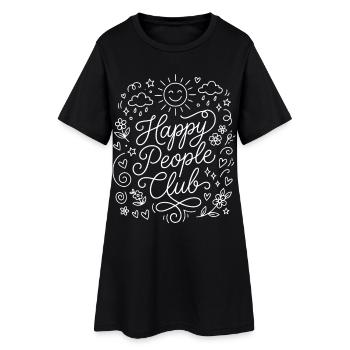 Club des Gens Heureux - Robe T-shirt Femme - noir - Devant