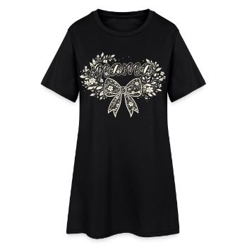 Cadeau Maman : Visuel Mama Rétro - Robe T-shirt Femme - noir - Devant