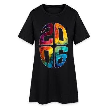 20 ANS 2006 20E ANNIVERSAIRE - Robe T-shirt Femme - noir - Devant