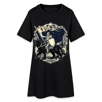 Renaissance du Chevalier Médiéval Chat de la Foire Rénaisque - Robe T-shirt Femme - noir - Devant