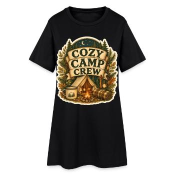 ÉQUIPE DU CAMP DE COZYY - Robe T-shirt Femme - noir - Devant