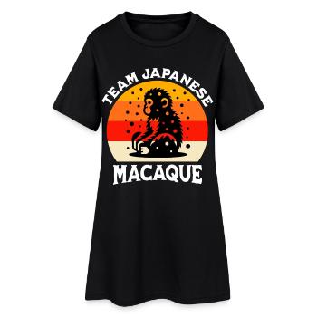 Équipe macaque japonais - Robe T-shirt Femme - noir - Devant