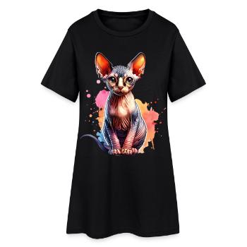 Sphynx Cat Gift - Women’s T-Shirt Dress - black - Front