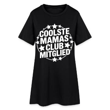 Coolste Mamas Club Mitglied - Frauen T-Shirt-Kleid - Schwarz - Vorne