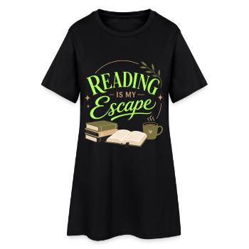Motif de lecture amoureuse de la littérature fan de livres - Robe T-shirt Femme - noir - Devant