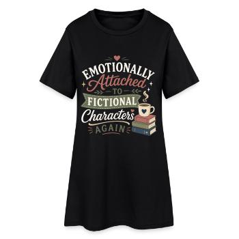 Lire des livres et des romans tous les jours - Robe T-shirt Femme - noir - Devant