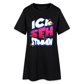 Ick Seh Stimmen Berliner Dialekt Spruch - Frauen T-Shirt-Kleid - Schwarz - Vorne