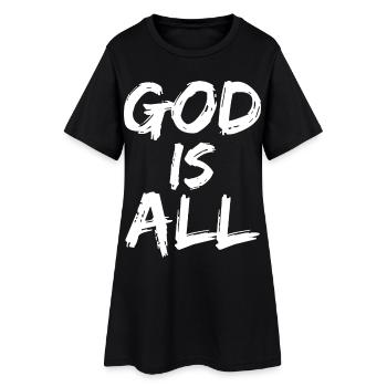 Dieu est tout - Robe T-shirt Femme - noir - Devant