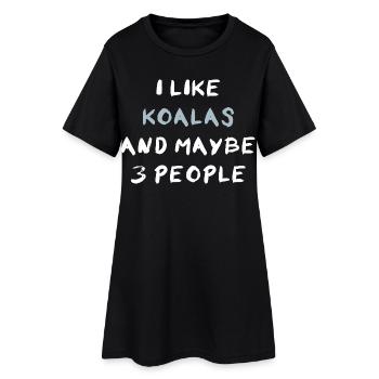 J’aime les koalas et peut-être trois personnes - Robe T-shirt Femme - noir - Devant