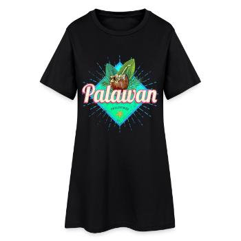 Palawan Island in the Philippines with Coconut - Women’s T-Shirt Dress - black - Front