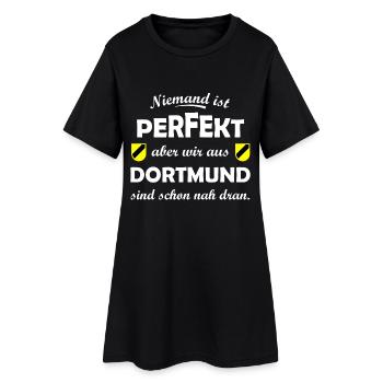 Dortmund Spruchshirt - Frauen T-Shirt-Kleid - Schwarz - Vorne