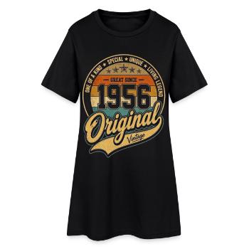 70e anniversaire original du Vintage 1956 - Robe T-shirt Femme - noir - Devant