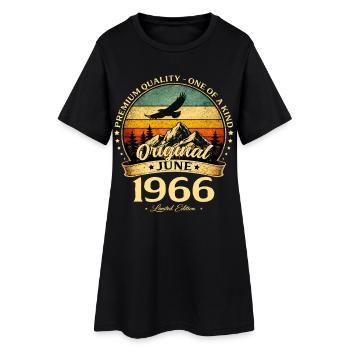 65e anniversaire Cadeau Millésime Juin Millésime 1961 - Robe T-shirt Femme - noir - Devant