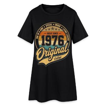 1976 Vintage Original 50th Birthday - Women’s T-Shirt Dress - black - Front