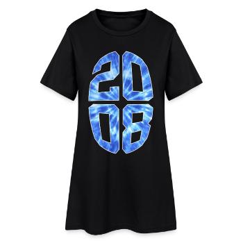 18 ANS 2008 18E ANNIVERSAIRE - Robe T-shirt Femme - noir - Devant