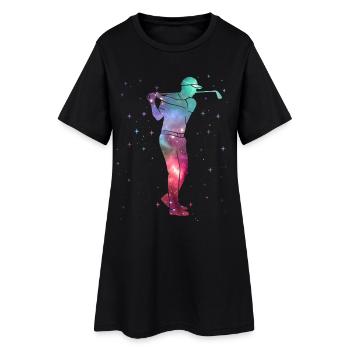 Golfeur Golfeur Espace Hommes Enfants Golfeurs - Robe T-shirt Femme - noir - Devant