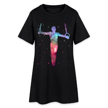 Gymnastes, Gymnastique sur arne, Gymnastique, Gymnastique spatiale - Robe T-shirt Femme - noir - Devant