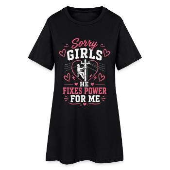 Technique de l’épouse de lineman avec fierté - Robe T-shirt Femme - noir - Devant