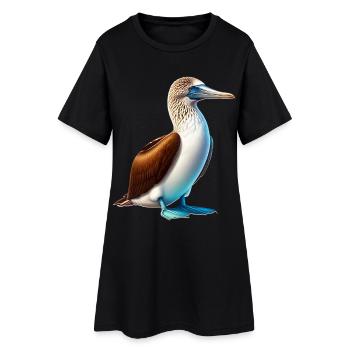 Fou à pieds bleus - Robe T-shirt Femme - noir - Devant