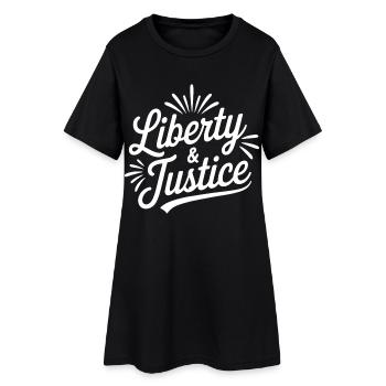 Scénario de Liberté & Justice - Robe T-shirt Femme - noir - Devant