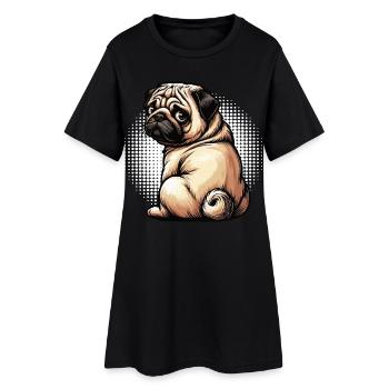 Carlin Carlin Propriétaire de carlin Amoureux du carlin Porte-carlin - Robe T-shirt Femme - noir - Devant