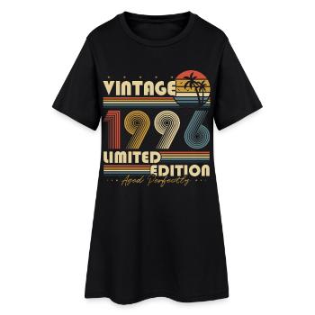 1996 Vintage Birthday Vintage Retro Gift - Women’s T-Shirt Dress - black - Front