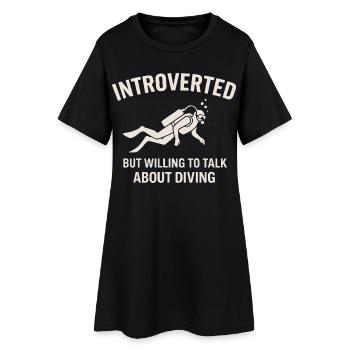 Chemise de plongée pour plongeurs introvertis - Robe T-shirt Femme - noir - Devant
