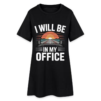 Camionneur Diesel Truck Over The Road - Robe T-shirt Femme - noir - Devant